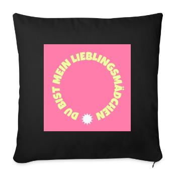 Tu es ma fille préférée - Housse de coussin décorative 45 x 45 cm - noir - Devant