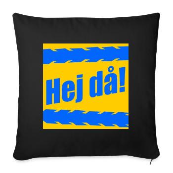 Goodbye farewell from cyclist - Sofa pillowcase 17,3'' x 17,3'' (45 x 45 cm) - black - Front