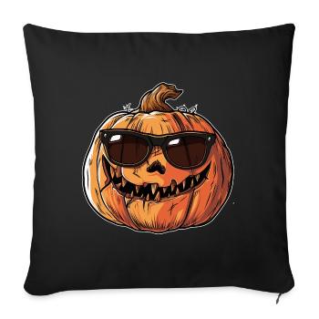 Cool Halloween pumpkin - Sofa pillowcase 17,3'' x 17,3'' (45 x 45 cm) - black - Front