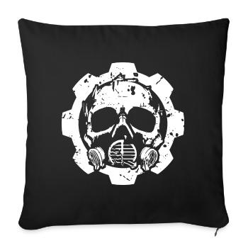 Industrial Skull Gear Design - Sofa pillowcase 17,3'' x 17,3'' (45 x 45 cm) - black - Front