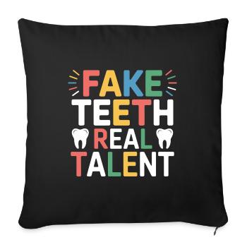 Technicien de pont dentaire Art - Housse de coussin décorative 45 x 45 cm - noir - Devant