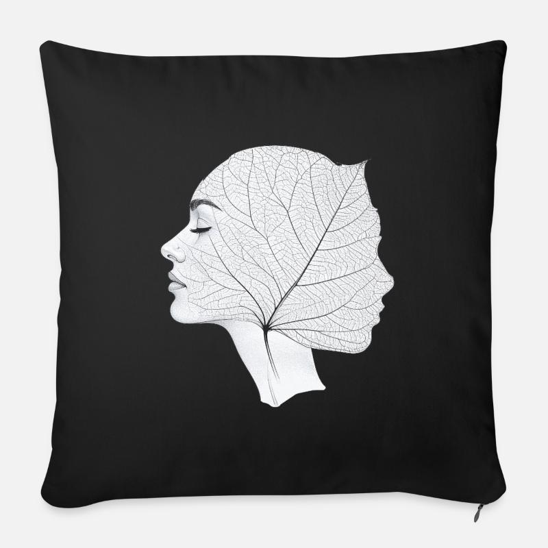 Natur ist ein Geisteszustand - Nature Mindset - Sofakissenbezug 45 x 45 cm - Schwarz