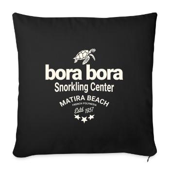 Bora Bora plongée sous marine - Housse de coussin décorative 45 x 45 cm - noir - Devant