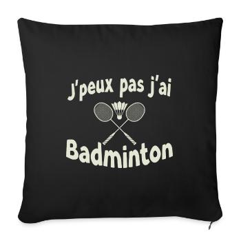 I don't have I have Badminton - Sofa pillowcase 17,3'' x 17,3'' (45 x 45 cm) - black - Front