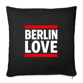 Berlin Love — Bold City Pride - Sofa pillowcase 17,3'' x 17,3'' (45 x 45 cm) - black - Front