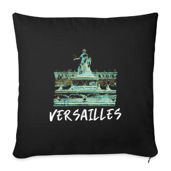 Versailles, Baroque Fountain - Sofa pillowcase 17,3'' x 17,3'' (45 x 45 cm) - black - Front