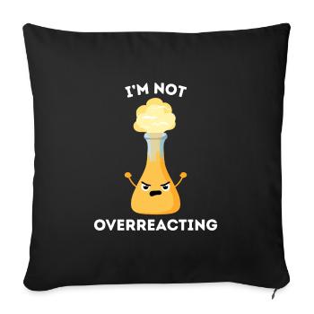 Je n’exagère pas – Jeu de mots sur la chimie - Housse de coussin décorative 45 x 45 cm - noir - Devant