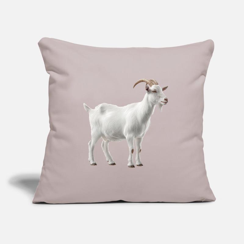 White Mountain Goat Portrait Sofa pillowcase 17,3'' x 17,3'' (45 x 45 cm)