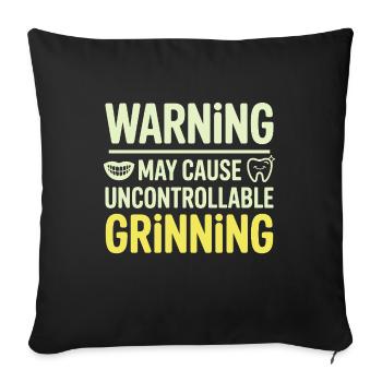Funny Dentist Dental Assistant Grin Design  - Sofa pillowcase 17,3'' x 17,3'' (45 x 45 cm) - black - Front