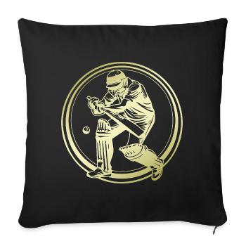 Cricket Silhouette - Sofakissenbezug 45 x 45 cm - Schwarz - Vorne