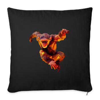 Polygon Orangutan Sprinter - Sofakissenbezug 45 x 45 cm - Schwarz - Vorne