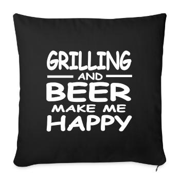 Griller - Housse de coussin décorative 45 x 45 cm - noir - Devant