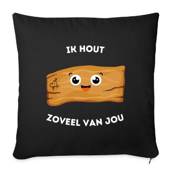 Funny pun – I love you so much - Sofa pillowcase 17,3'' x 17,3'' (45 x 45 cm) - black - Front