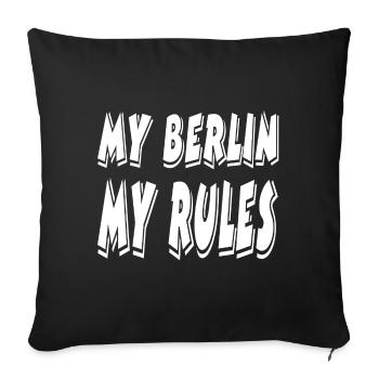 Berlin - Sofa pillowcase 17,3'' x 17,3'' (45 x 45 cm) - black - Front