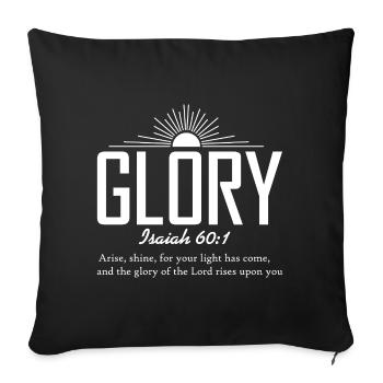 Versets bibliques de Gloire Sunrise - Housse de coussin décorative 45 x 45 cm - noir - Devant