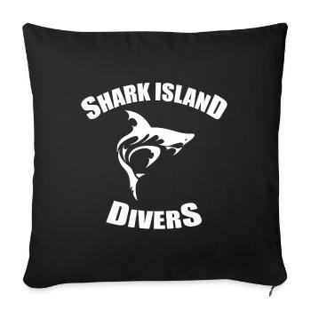 SHARK ISLAND DIVERS - Sofa pillowcase 17,3'' x 17,3'' (45 x 45 cm) - black - Front