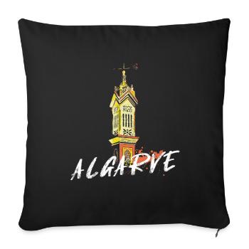 Traditional fireplace from the Algarve in Portugal - Sofa pillowcase 17,3'' x 17,3'' (45 x 45 cm) - black - Front