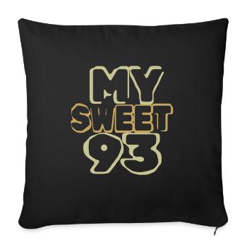 93 - Sofa pillowcase 17,3'' x 17,3'' (45 x 45 cm) - black - Front