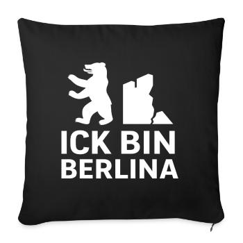 I'm Berlina - Sofa pillowcase 17,3'' x 17,3'' (45 x 45 cm) - black - Front
