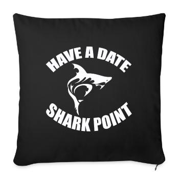 RENDEZ-VOUS GALANT - SHARK POINT - Housse de coussin décorative 45 x 45 cm - noir - Devant