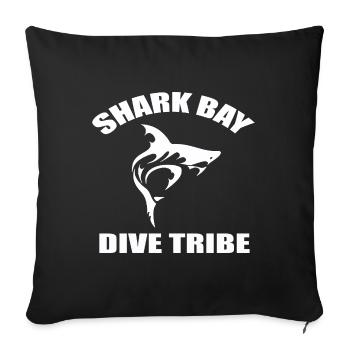 SHARK BAY DIVE TRIBE - Sofa pillowcase 17,3'' x 17,3'' (45 x 45 cm) - black - Front