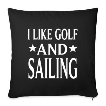 Sail - Sofa pillowcase 17,3'' x 17,3'' (45 x 45 cm) - black - Front