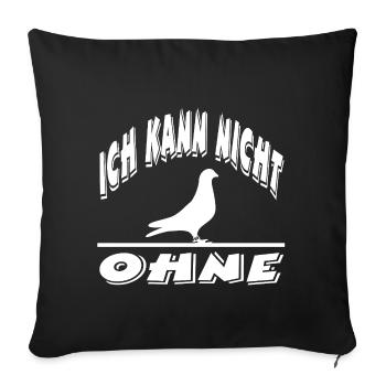 Colombes - Housse de coussin décorative 45 x 45 cm - noir - Devant