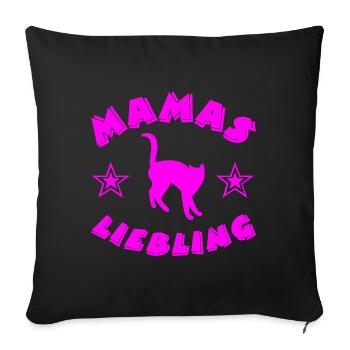 félin - Housse de coussin décorative 45 x 45 cm - noir - Devant