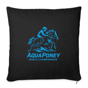 Championnat du monde d'AquaPoney - Housse de coussin décorative 45 x 45 cm - noir - Devant