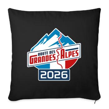 Route des Grandes Alpes | Color | 2026 - Sofakissenbezug 45 x 45 cm - Schwarz - Vorne