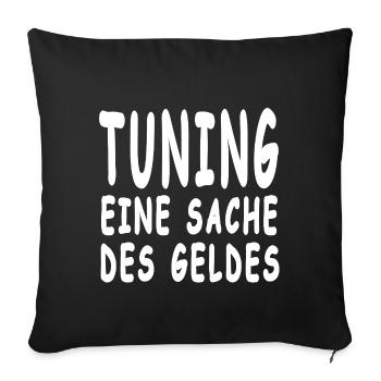 réglage - Housse de coussin décorative 45 x 45 cm - noir - Devant