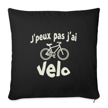 I can't I have a bike - Sofa pillowcase 17,3'' x 17,3'' (45 x 45 cm) - black - Front