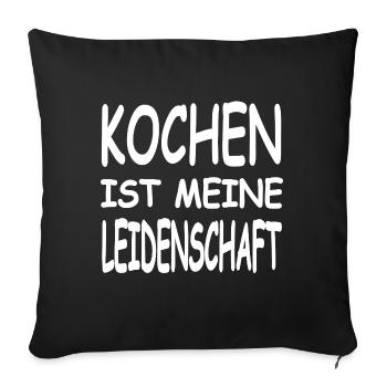 Cuire - Housse de coussin décorative 45 x 45 cm - noir - Devant