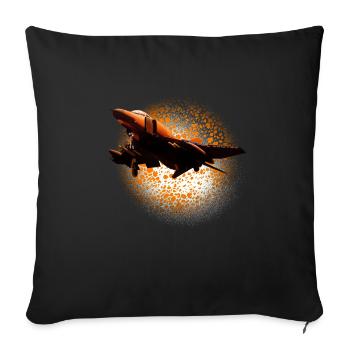 F-4 Phantom - Housse de coussin décorative 45 x 45 cm - noir - Devant