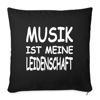 Music - Sofa pillowcase 17,3'' x 17,3'' (45 x 45 cm) - black - Front