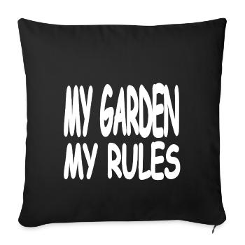 Garten - Sofakissenbezug 45 x 45 cm - Schwarz - Vorne