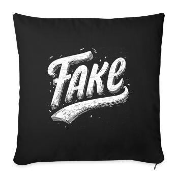 Fake - Sofa pillowcase 17,3'' x 17,3'' (45 x 45 cm) - black - Front
