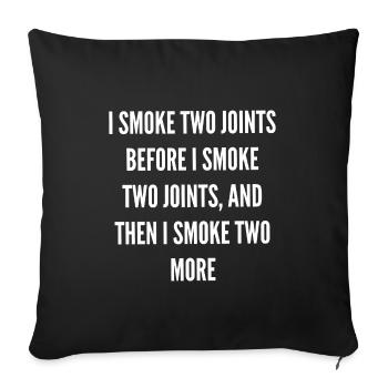 Two joints before the next - Sofa pillowcase 17,3'' x 17,3'' (45 x 45 cm) - black - Front