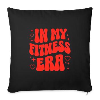 Fitness Girl Gym Motivation Sport Entraînement - Housse de coussin décorative 45 x 45 cm - noir - Devant