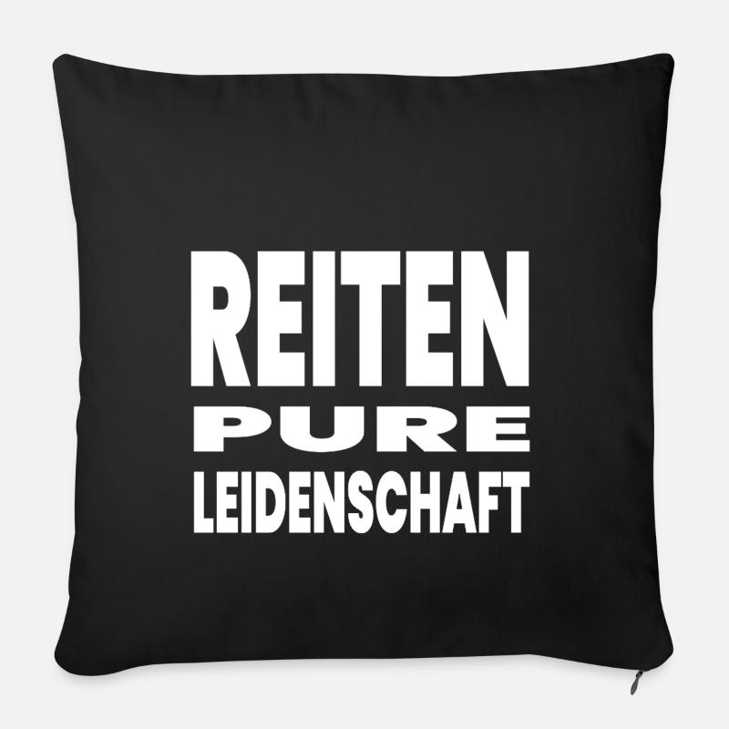 Pferde - Sofakissenbezug 45 x 45 cm - Schwarz
