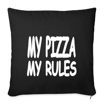 Pizza - Sofa pillowcase 17,3'' x 17,3'' (45 x 45 cm) - black - Front