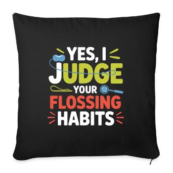 For The Dental Nurse Clinic Life Squad  - Sofa pillowcase 17,3'' x 17,3'' (45 x 45 cm) - black - Front