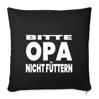 Grandfather - Sofa pillowcase 17,3'' x 17,3'' (45 x 45 cm) - black - Front