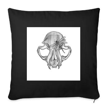 Skull Dragonfly Monochrome - Sofa pillowcase 17,3'' x 17,3'' (45 x 45 cm) - black - Front