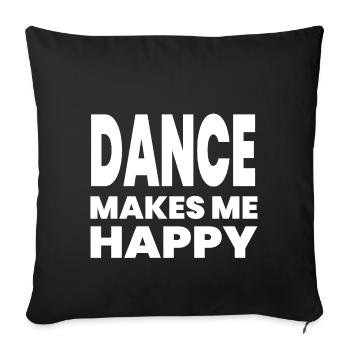 Dance - Sofa pillowcase 17,3'' x 17,3'' (45 x 45 cm) - black - Front