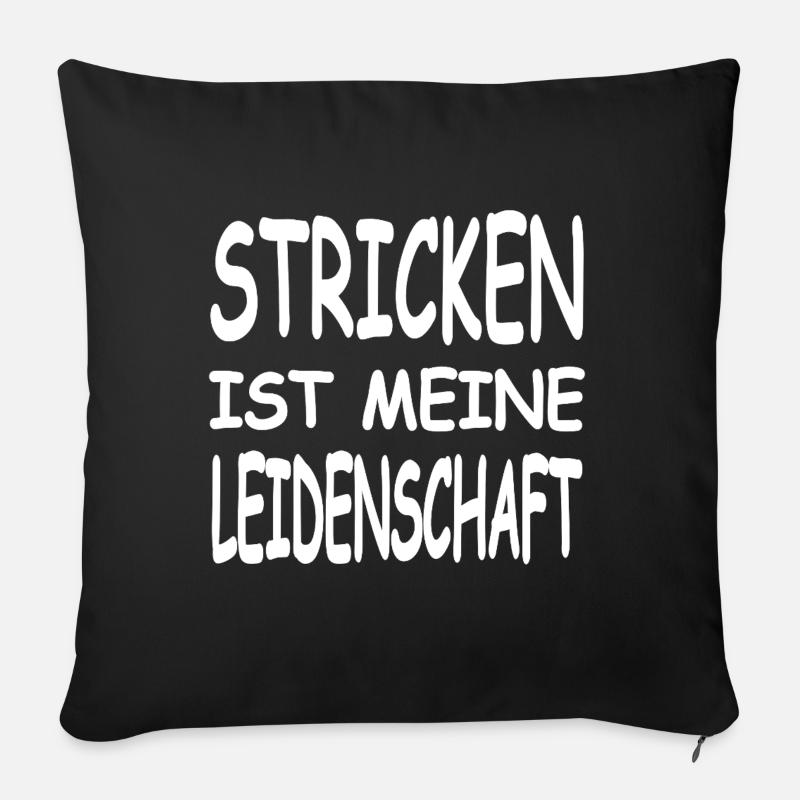 Stricken - Sofakissenbezug 45 x 45 cm - Schwarz