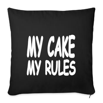 Gâteau - Housse de coussin décorative 45 x 45 cm - noir - Devant