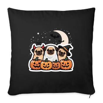 Happy Halloween Pug Costume Cute Cute - Sofa pillowcase 17,3'' x 17,3'' (45 x 45 cm) - black - Front