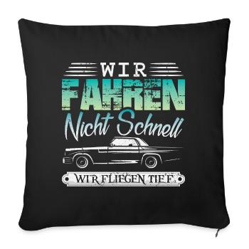 Auto Tuner Tuning Kfz Werkstatt Mechaniker Spruch - Housse de coussin décorative 45 x 45 cm - noir - Devant