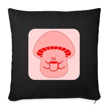 TASSE À CAFÉ CHAMPIGNONS - Housse de coussin décorative 45 x 45 cm - noir - Devant